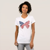 Amerikaanse Vlag Vlinder T-shirt (Voorkant volledig)