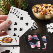 amerikaanse vlag vlindervlieger pokerkaarten (Insitu)