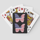 amerikaanse vlag vlindervlieger pokerkaarten (Achterkant)