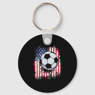 Amerikaanse vlag voetbal 4 juli Patri Sleutelhanger