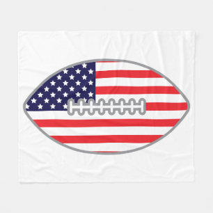 Amerikaanse vlag voetbal fleece deken