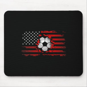 Amerikaanse Vlag Voetbal Kleding - Voetbal Muismat