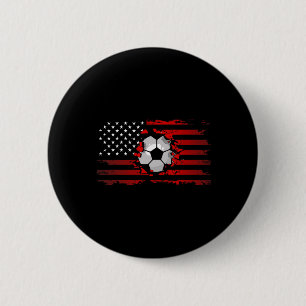Amerikaanse Vlag Voetbal Kleding - Voetbal Ronde Button 5,7 Cm