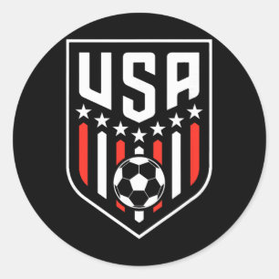Amerikaanse vlag Voetbal Kleding Voor Jongens Mann Ronde Sticker