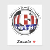 Amerikaanse vlag Voetbal Sticker (Vel)