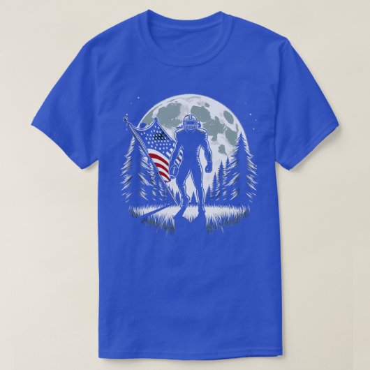 Amerikaanse vlag Volle Maan Speler 2 T-shirt (Design voorkant)
