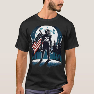 Amerikaanse vlag Volle maan speler T-shirt
