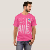 Amerikaanse vlag volleybal t-shirt (Voorkant volledig)