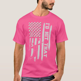 Amerikaanse vlag volleybalspeler die ik zou raken T-shirt