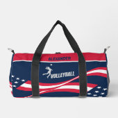 Amerikaanse vlag, volleybalspeler, verjaardagscade plunjezak (Voorkant)