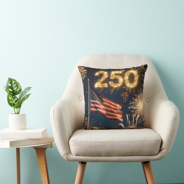 Amerikaanse vlag voor 250e verpartij kussen (Stoel)