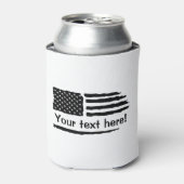 Amerikaanse vlag voor aangepaste tekst blikjeskoeler (Blikje Voorkant)