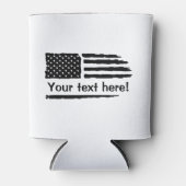 Amerikaanse vlag voor aangepaste tekst blikjeskoeler (Voorkant)