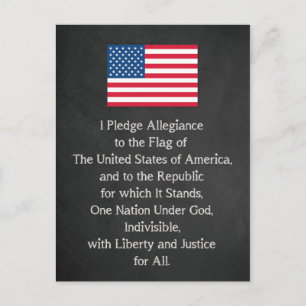 Amerikaanse vlag voor allegiantie briefkaart
