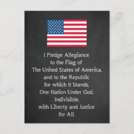 Amerikaanse vlag voor allegiantie briefkaart