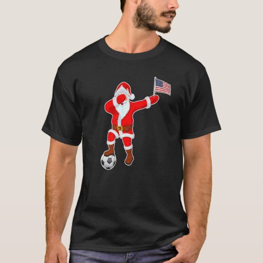 Amerikaanse vlag voor Amerikaanse kerstkerstkerstk T-shirt (Voorkant)