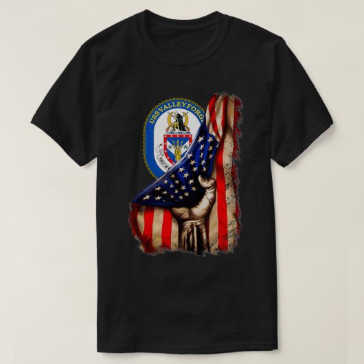 Amerikaanse vlag voor Amerikaanse Valley Forge CG5 T-shirt (Design voorkant)
