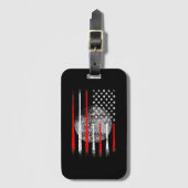 Amerikaanse vlag  voor Baseball USA Bagagelabel (Voorkant (verticaal))