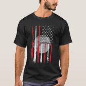 Amerikaanse vlag  voor Baseball USA T-shirt (Voorkant)