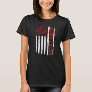 Amerikaanse vlag voor bloeddonoren, wees een rode  t-shirt