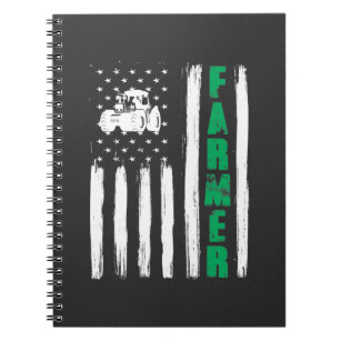 Amerikaanse vlag voor boerentractor Patriotic US P Notitieboek