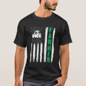 Amerikaanse vlag voor boerentractor Patriotic US P T-shirt (Voorkant)