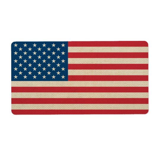 Amerikaanse vlag voor bralap etiket (Voorkant)
