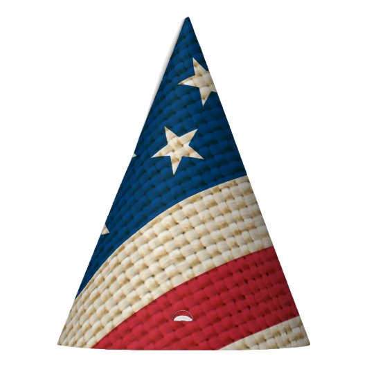 Amerikaanse vlag voor bralap feesthoedjes (Links)