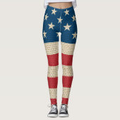 Amerikaanse vlag voor bralap leggings (Voorkant)