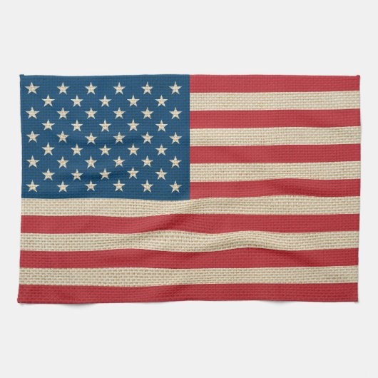 Amerikaanse vlag voor bralap theedoek (Horizontaal)
