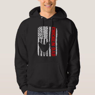 Amerikaanse vlag voor Chicken Dad Hoodie
