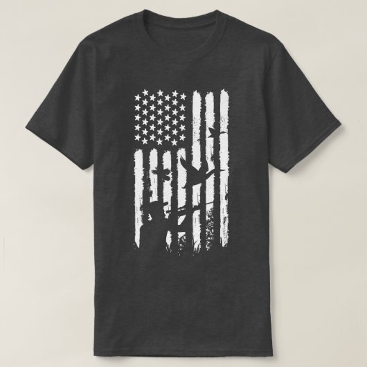 Amerikaanse vlag voor de jacht t-shirt (Design voorkant)
