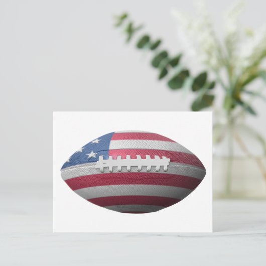 Amerikaanse vlag voor Football Briefkaart (Staand voorkant)