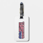 Amerikaanse vlag voor grindfietsen bagagelabel (Achterkant verticaal)