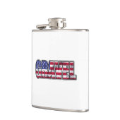 Amerikaanse vlag voor grindfietsen heupfles (Links)