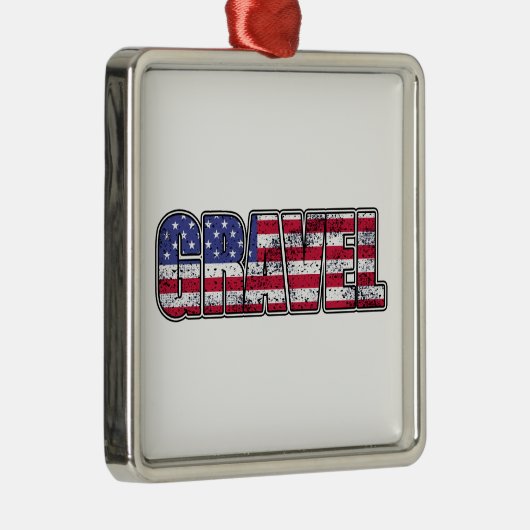 Amerikaanse vlag voor grindfietsen metalen ornament (Rechts)