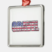 Amerikaanse vlag voor grindfietsen metalen ornament (Links)