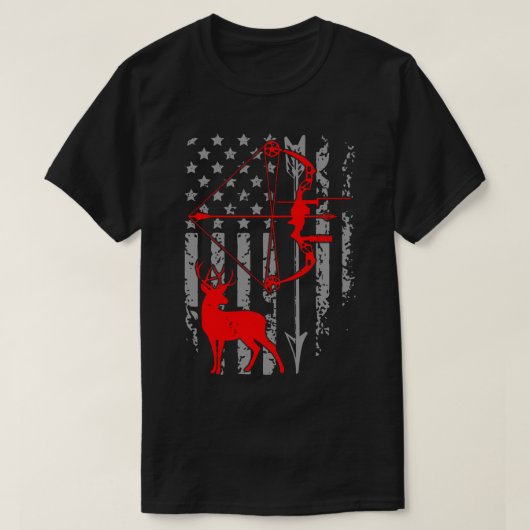 Amerikaanse vlag voor het jagen van de baarmoeder t-shirt (Design voorkant)