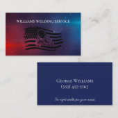 Amerikaanse vlag voor het lassen van Fabricator Visitekaartje (Voorkant / Achterkant)