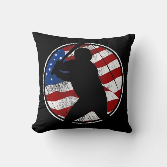 Amerikaanse vlag voor honkbal -  honkbal kussen (Voorkant)