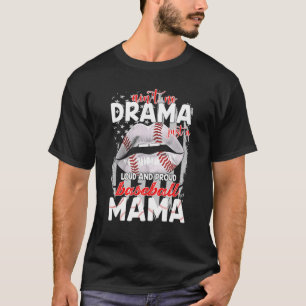 Amerikaanse vlag voor honkbal luid en rode honkbal t-shirt