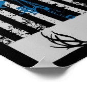 Amerikaanse vlag voor jager Vist en meer jaagt Poster (Hoek)