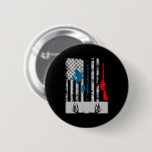 Amerikaanse vlag voor jager Vist en meer jaagt Ronde Button 5,7 Cm (Voorkant /achterkant)