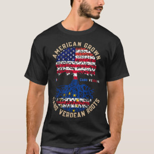 Amerikaanse vlag voor kaapverdië t-shirt