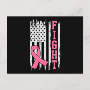 Amerikaanse vlag voor kankervoorlichting briefkaart