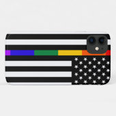 Amerikaanse vlag voor LGBTQ Case-Mate iPhone Case (Achterkant (horizontaal))