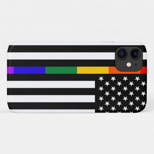 Amerikaanse vlag voor LGBTQ Case-Mate iPhone Case (Achterkant (horizontaal))