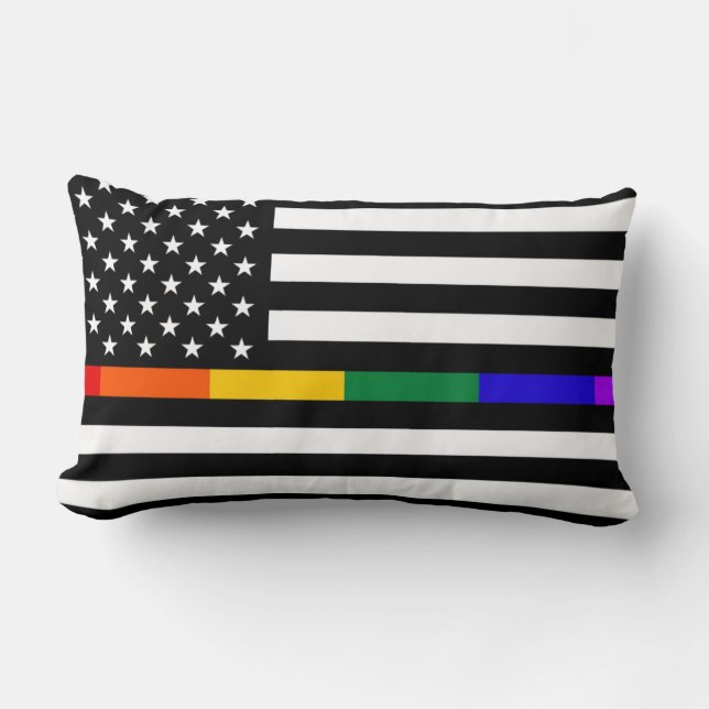 Amerikaanse vlag voor LGBTQ Kussen (Voorkant)