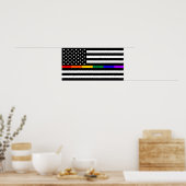 Amerikaanse vlag voor LGBTQ Poster (Keuken)
