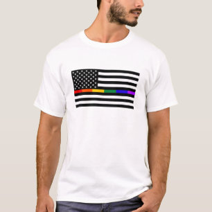 Amerikaanse vlag voor LGBTQ T-shirt